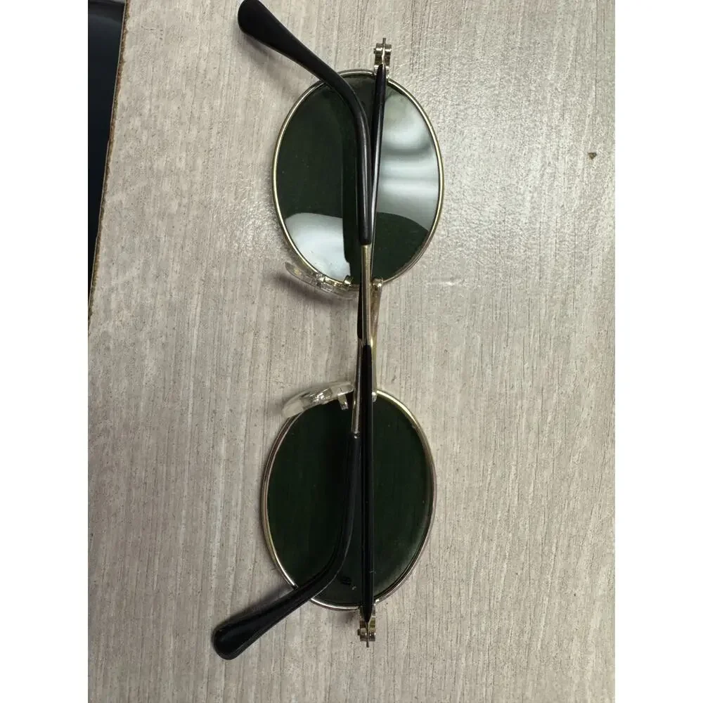 Vintage Ray Ban B&L Bolhrom Oval Sunglasses Gold Frame Mens